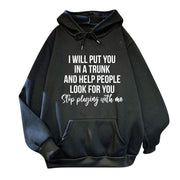 Unisex Loose Hoodies Letter Print Long-Sleeved Plus Size Sweatshirts Women Blouse Pullover Clothing Clearance Woman Clothing