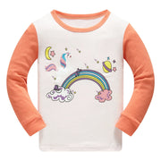 Toddler Boys Girls Pajamas Sets Cartoon Animals Kids 2 Piece pj's Long Sleeve Sleepwear Clothes Pants Set Autumn Winter Outfits