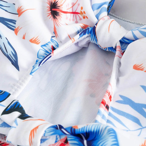 Brazilian Bikini Set Women Floral Printed Beach Wear Three Piece Push Up Cover Up Swimsuit Sexy Swimming Suit 2024 Bathing Suit