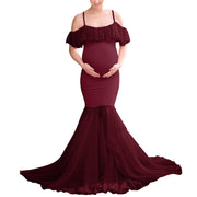 Maternity Dresses For Photo Shoot Pregnant Dress Lace Props Short Sleeve Solid Aline Dress Ropa De Maternidad Embarazo Juvenil