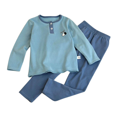 Kid's Sleepwear Sets Autumn Winter Homewear Boys Girls Cartoon Print Long Sleeve T Shirt Long Pants Pajamas Suits Winter Clothes