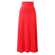 Skirts for Women Womens Double Split Maxi Long Skirt Ladies Plain Basic Two Side Slit 4 22 Short Leather Skirt