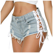 Top Selling Jeans For Teen Girls Womens Summer Denim Shorts Jeans Ripped Distressed Hot Pants Ropa Barata