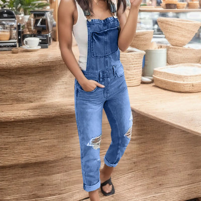 Women Trouser Jeans Casual Women'S Denim Rompers Denim Overalls Ripped Washed Bib Jumpsuits Jeans Women'S джинсы женские 2025