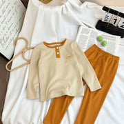 Kid's Sleepwear Sets Autumn Winter Homewear Boys Girls Cartoon Print Long Sleeve T Shirt Long Pants Pajamas Suits Winter Clothes