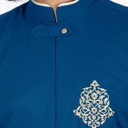 High Quality Men Arabic Thobe Middle Thobe & Jubba Thawb For Men Plus Size Robe Muslim Casual Embroidered Jubba Luxurious Thobes