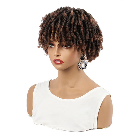 WIGSIN 6Inch Synthetic Men Dreadlocks Toupee Wigs Half Clip Topper Crochet Braids Women Wig