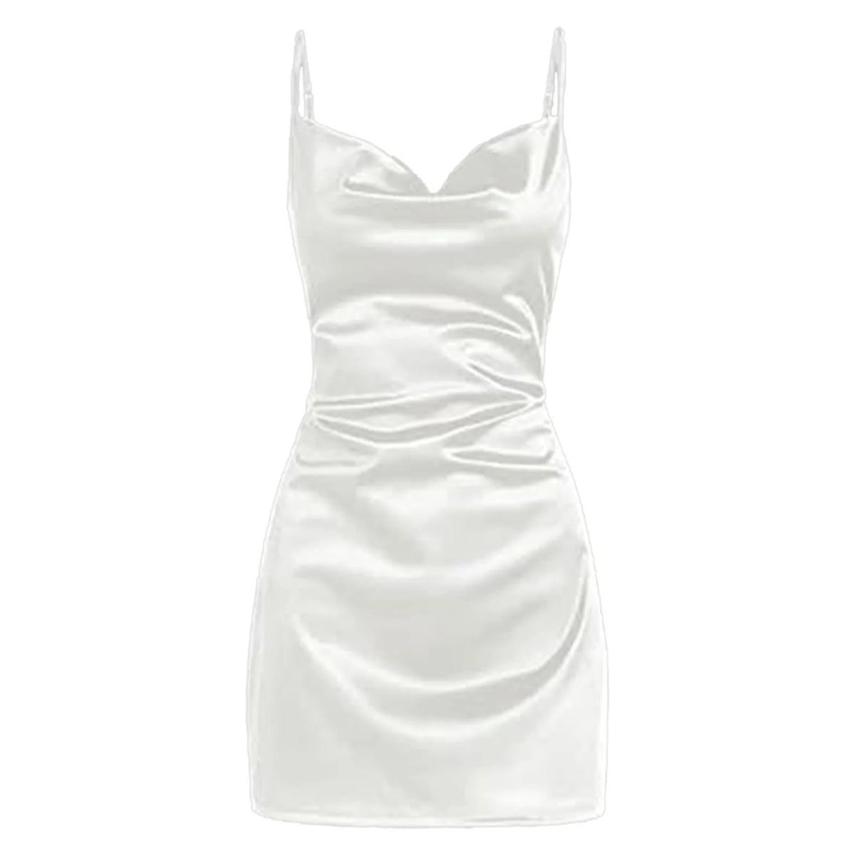 Cowl Neck Satin Slip Mini Dress – view 5 of 8