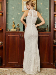 Elegant Lace women evening dresses 2025 For Women Wedding Dresses Custom Sexy Front Slit Backless Puff Sleeve Bridal Dress