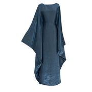 Ramadan Satin Abaya Islam Muslim Summer Batwing Sleeve Maxi Dress Kebaya Abayas For Women Kaftan Robe Musulmane Femme Vestidos