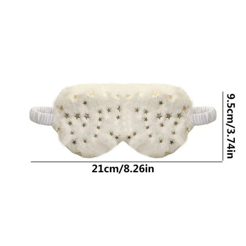 Plush Blindfold Plush Sleeping Eye Covers Blackout Nap Health Eye Cover Cute Heart Star Princess Blindfold For Girls Over Party