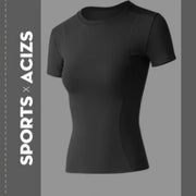 Sports Top Tight Quick-drying Slim Outer Wear Short-sleeved T-shirt Gym Running Womens Yoga Clothes Gym shirt woman Lo yoga Yoga