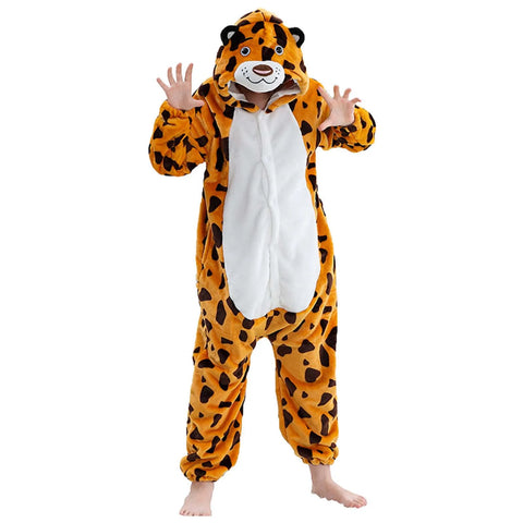 Dinosaur Flannel Pajamas Child Sleepwear Jumpsuit Onesies Animal Cartoon Clothes Winter Halloween Cosplay Costume For Boys Girls