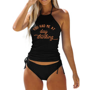 Women'S Swimsuit Tankinis Swimwear Halter Two Piece Bikinis Sets Female Flash Patchwork Bathing Suits Beachwear Bathers 비키니