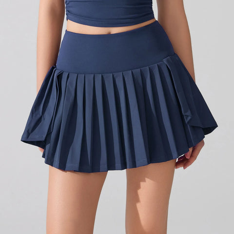 Office Skirts For Women Elegant Tennis Skirt Pleated Skirts For Women With Pockets High Waisted Athletic Jupe Longues Femme