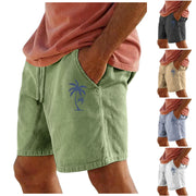 Men Cotton Shorts Resort 3D Printed Shorts Elastic Waist Drawstring Style Holiday Beach Women's Lightweight Hiking Cargo Pants