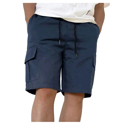Men'S Cargo Pants Leisure Solid Color Pocket Tie Sports Shorts Summer Pants Korean Fashion Casual Shorts For Men Plus Size
