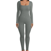 Women's Sexy Jumpsuit Casual Overalls 2025 New Long Sleeve Full Body Female Bodycon Rompers Fashion Solid Baggy Rompers 2025