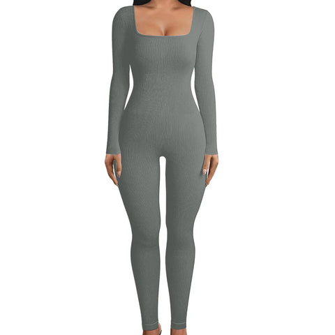 Women's Sexy Jumpsuit Casual Overalls 2025 New Long Sleeve Full Body Female Bodycon Rompers Fashion Solid Baggy Rompers 2025