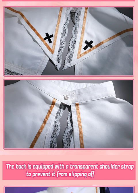 ROLECOS Nun Cosplay Costume Women Uniform Set-Party Halloween Outfit Adult Nun Dress Black Apparel Masquerade Show Costumes