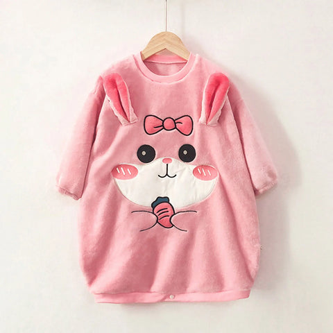 Kids Pajamas Children Sleepwear Onesies Pajamas Set Boys Girls Autumn Winter Fleece Long Sleeve Cartoon Pyjama Flannel Nightwear