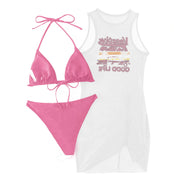 3 Pieces Large Plus Size Bikini 2025 & T-Shirt Sports Swimwear Women String Swimsuit Female Beachwear Bathing Swimming Swim Suit