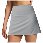 Side Slit Mini Gym Skirt Women'S Double Layered Pleats Tennis Skirts For Women High Waisted Skirt With Shorts Women Clothing 스커트