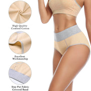 Panties For Women Plus Size Briefs Women'S Underwear High Waist Cotton Soft Full Cover Underpants Pack Of 5 трусы женские