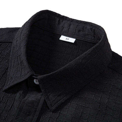 Mens Casual Waffle Shirt Suit Two Piece Solid Short Sleeved Shirt And Shorts Suit Harajuku Casual T-Shirt And Shorts Set