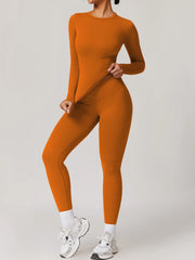 Women Yoga Set Sportswear Tracksuit Yoga Suit Sport Clothes Shirt Trousers Long Sleeves Pants 2Pcs Gym Fitness Training Slimming