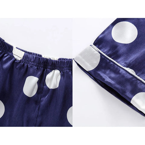 Kids Clothes Sets Satin Silk Button Down Pajamas Sets Two Piece Family Matching Sleepwear Loungewear Long Sleeve For Teen Girls