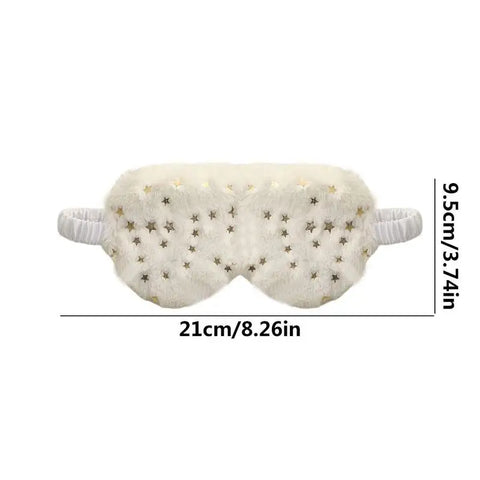 Plush Blindfold Plush Sleeping Eye Covers Blackout Nap Health Eye Cover Cute Heart Star Princess Blindfold For Girls Over Party