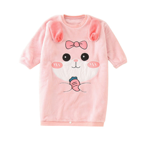 Kids Pajamas Children Sleepwear Onesies Pajamas Set Boys Girls Autumn Winter Fleece Long Sleeve Cartoon Pyjama Flannel Nightwear