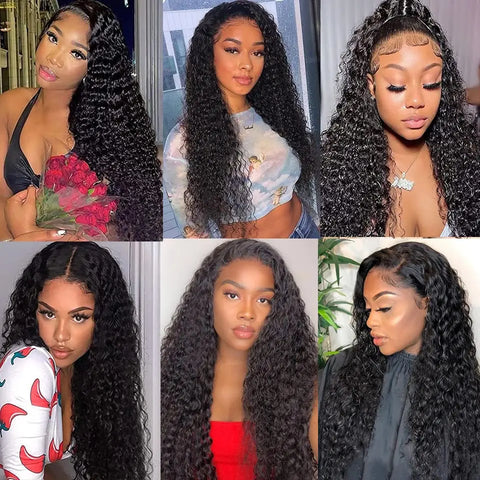 Wig Human Hair Water Wave 13x4 Transparent Lace Frontal Wigs 360 Full Lace Wig Human Hair Brazilian 13x6 Lace Front Wig Lace Clo