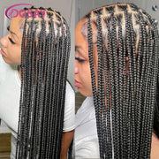 36" Full Lace Braided Wigs Synthetic Hair Box Braids Lace Front Wigs Knotless Braided Wigs For Black Women Braiding Wigs African