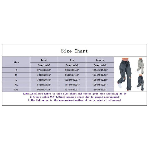Women'S Jeans New Trendy Fall Wholesale Casual Washed Baggy Pocket Cargo Straight Trousers Jeans Ladies Streetwear Black Denim