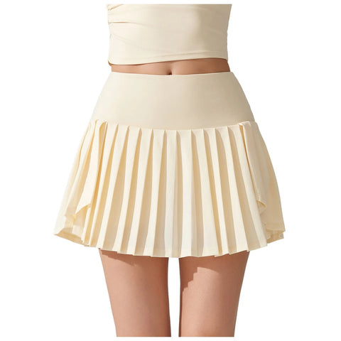 Office Skirts For Women Elegant Tennis Skirt Pleated Skirts For Women With Pockets High Waisted Athletic Jupe Longues Femme