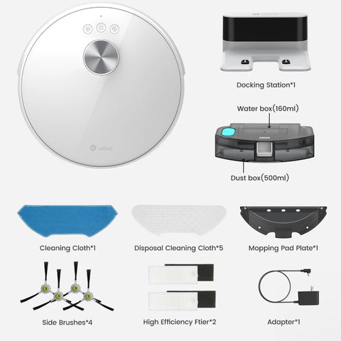 LEFANT M1 Robot Vacuum Cleaner with Multi-Floor Mapping, 4000Pa, 4000 mAh Battery, LDS Navigation,APP/Alexa,smart Home appliance