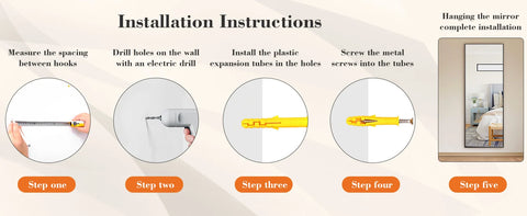 JHK 64"x21" Full Body Wall Mirror Standing Hanging or Leaning Wall-Mounted Mirrors with Stand Aluminum Alloy Frame Living Room