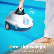 INSE Y10 Cordless Robotic Pool Vacuum Cleaner 90 Mins Runtime Self-Parking Dual Suction Inlets About 65 Ft/1100 Sq.Ft Pool Clean