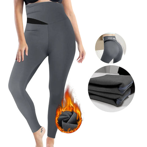 Fleece Lined Leggings For Women High Waisted Warm Winter Yoga Pants Thermal Running Workout Leggings  Hip Lifting  Tight Pants