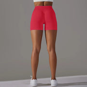 3 Pieces Women Solid Peach Hip Sports Pants High Elastic Breathable Running Biker High Waist Yoga Scrunch Butt Shorts for Women