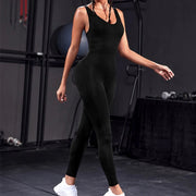 Women Yoga Bodysuit Workout Sleeveless Jumpsuit Gym Clothes Sportswear Fitness Shorts Overalls Suit One Piece Outfit 2025