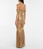 Luxury Sequin Dress Gold Sleeveless Evening Gowns Sequin Off shoulder dress Mermaid Prom Floor Length Dress Women Dresses 2025