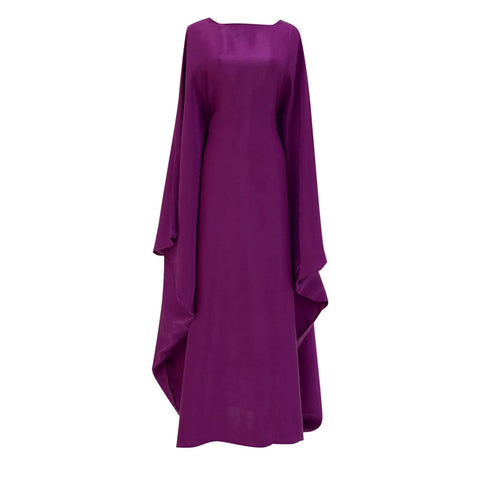 Ramadan Satin Abaya Islam Muslim Summer Batwing Sleeve Maxi Dress Kebaya Abayas For Women Kaftan Robe Musulmane Femme Vestidos