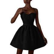 Luxury Satin Party Dress Women Ballet-Style Sexy Elegant Suspenders Short Evening Dresses Elegant Cocktail Dresses Vestidos