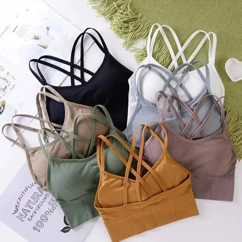 Cross-Back Seamless Sports Bra Tank – view 2 of 10