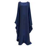 Ramadan Satin Abaya Islam Muslim Summer Batwing Sleeve Maxi Dress Kebaya Abayas For Women Kaftan Robe Musulmane Femme Vestidos