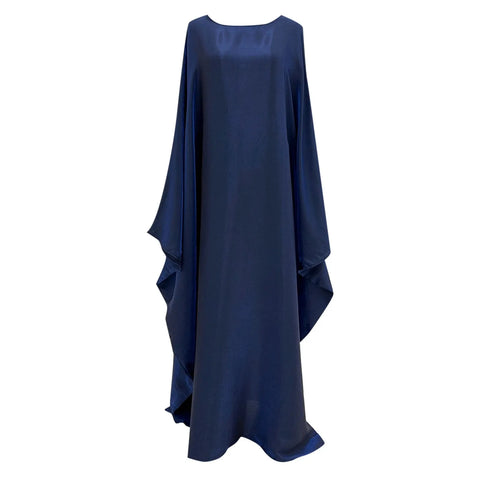 Ramadan Satin Abaya Islam Muslim Summer Batwing Sleeve Maxi Dress Kebaya Abayas For Women Kaftan Robe Musulmane Femme Vestidos