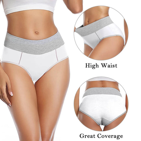 Panties For Women Plus Size Briefs Women'S Underwear High Waist Cotton Soft Full Cover Underpants Pack Of 5 трусы женские